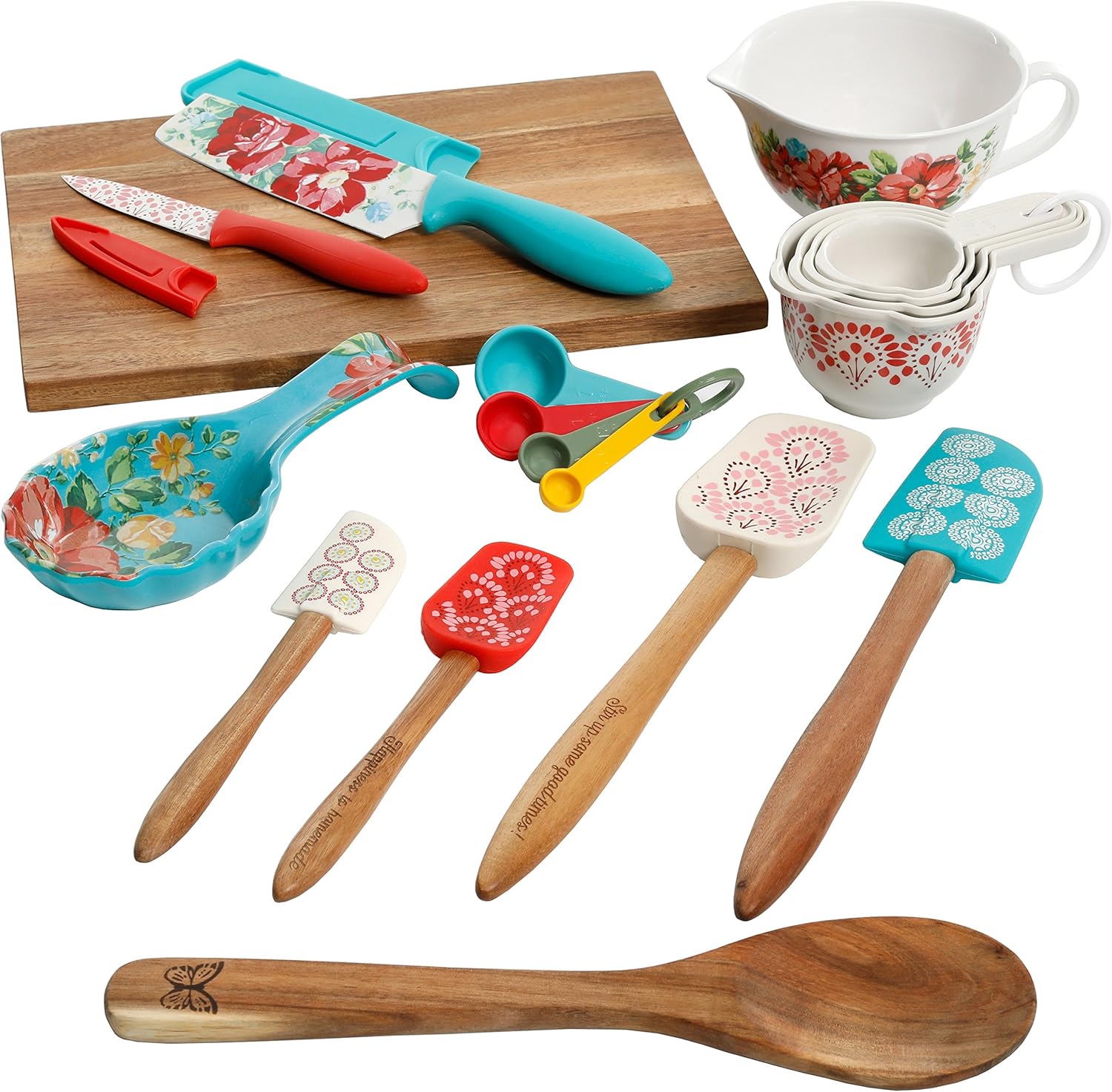 The Pioneer Woman 20 Piece Kitchen Gadget Utensil Set (Vintage Floral) The Pioneer Woman 20 Piece Kitchen Gadget Utensil Set (Vintage Floral)